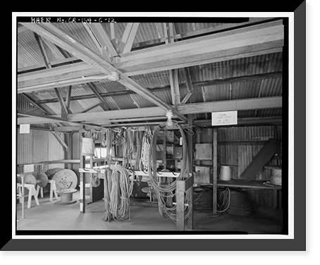 Historic Framed Print, Chollas Heights Naval Radio Transmitting Facility, Public Works Shop, 6410 Zero Road, San Diego, San Diego County, CA - 12,  17-7/8" x 21-7/8"