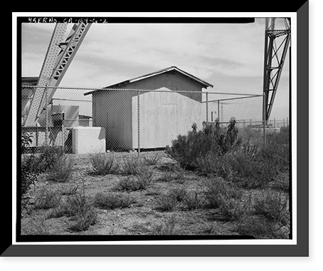 Historic Framed Print, Chollas Heights Naval Radio Transmitting Facility, PERS Support Storage Building, 6410 Zero Road, San Diego, San Diego County, CA - 2,  17-7/8" x 21-7/8"