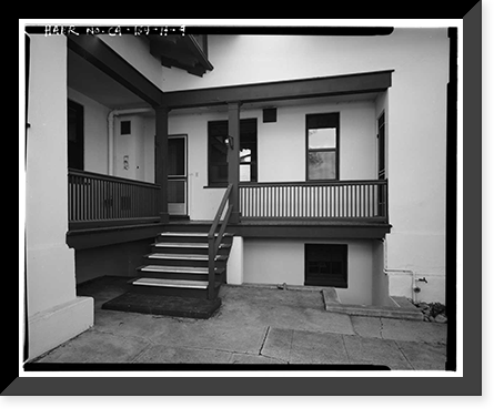 Historic Framed Print, Chollas Heights Naval Radio Transmitting Facility, Officer's Quarters, 6410 Zero Road, San Diego, San Diego County, CA - 4,  17-7/8" x 21-7/8"