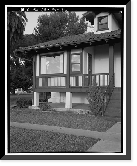 Historic Framed Print, Chollas Heights Naval Radio Transmitting Facility, Officer's Quarters, 6410 Zero Road, San Diego, San Diego County, CA - 6,  17-7/8" x 21-7/8"