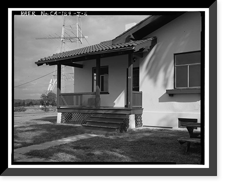 Historic Framed Print, Chollas Heights Naval Radio Transmitting Facility, Chief Operator's Quarters, 6410 Zero Road, San Diego, San Diego County, CA - 5,  17-7/8" x 21-7/8"