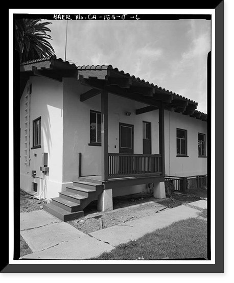 Historic Framed Print, Chollas Heights Naval Radio Transmitting Facility, Chief Operator's Quarters, 6410 Zero Road, San Diego, San Diego County, CA - 6,  17-7/8" x 21-7/8"