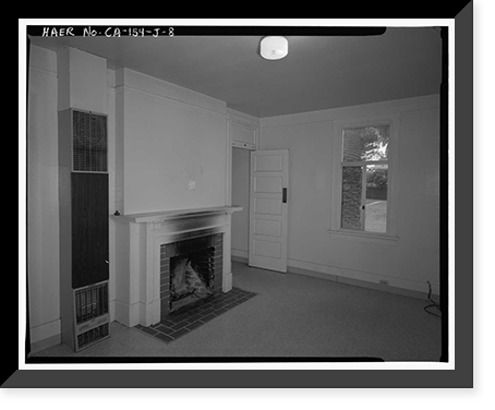 Historic Framed Print, Chollas Heights Naval Radio Transmitting Facility, Chief Operator's Quarters, 6410 Zero Road, San Diego, San Diego County, CA - 8,  17-7/8" x 21-7/8"