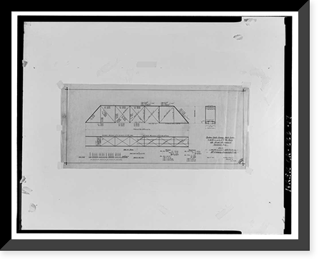 Historic Framed Print, Southern Pacific Railroad Shasta Route, Bridge No. 310.58, Milepost 310.58, Sims vicinity, Shasta County, CA - 17,  17-7/8" x 21-7/8"