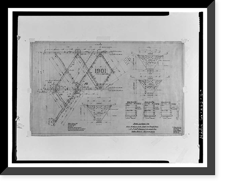Historic Framed Print, Southern Pacific Railroad Shasta Route, Bridge No. 310.58, Milepost 310.58, Sims vicinity, Shasta County, CA - 20,  17-7/8" x 21-7/8"
