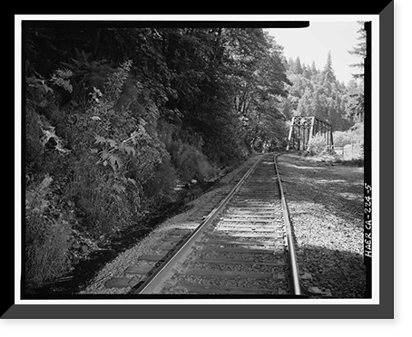 Historic Framed Print, Southern Pacific Railroad Shasta Route, Bridge No. 324.99, Milepost 324.99, Shasta Springs vicinity, Siskiyou County, CA - 5,  17-7/8" x 21-7/8"