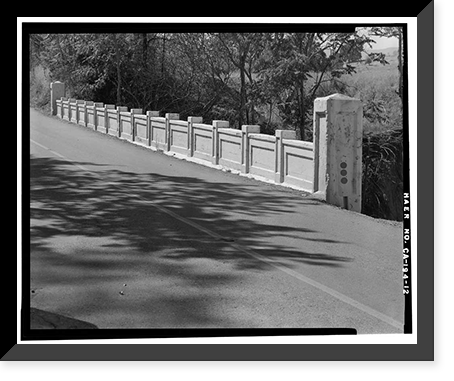 Historic Framed Print, Pleasants Valley Road Bridge, Spanning Pleasants Creek at Pleasants Valley Road, Vacaville vicinity, Solano County, CA - 12,  17-7/8" x 21-7/8"