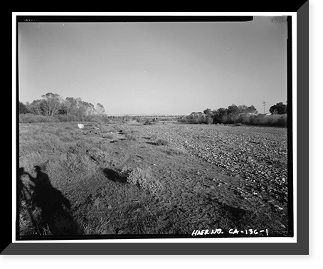 Historic Framed Print, Weidemeyer Bridge, Spanning Thomes Creek at Rawson Road, Corning vicinity, Tehama County, CA,  17-7/8" x 21-7/8"