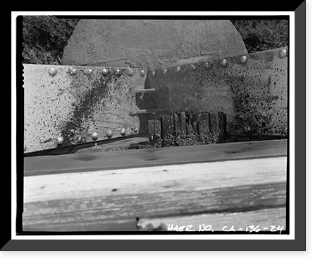Historic Framed Print, Weidemeyer Bridge, Spanning Thomes Creek at Rawson Road, Corning vicinity, Tehama County, CA - 24,  17-7/8" x 21-7/8"