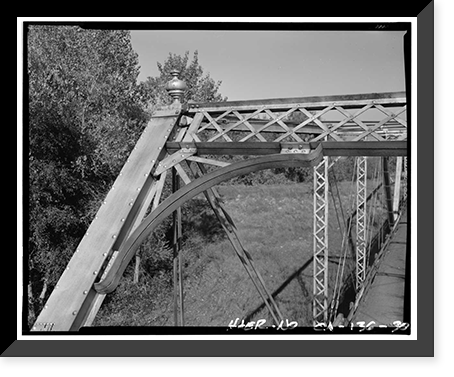 Historic Framed Print, Weidemeyer Bridge, Spanning Thomes Creek at Rawson Road, Corning vicinity, Tehama County, CA - 30,  17-7/8" x 21-7/8"
