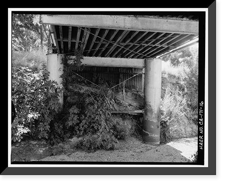 Historic Framed Print, Red Bank Creek Bridge, Spanning Red Bank Creek at Rawson Road, Red Bluff vicinity, Tehama County, CA - 16,  17-7/8" x 21-7/8"