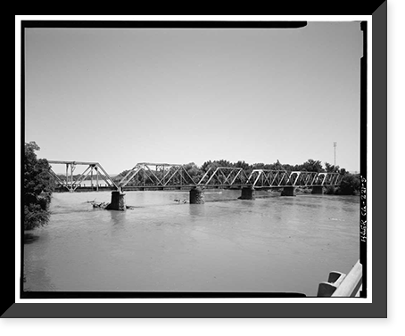 Historic Framed Print, Southern Pacific Railroad Shasta Route, Bridge No. 210.52, Milepost 210.52, Tehama vicinity, Tehama County, CA - 5,  17-7/8" x 21-7/8"