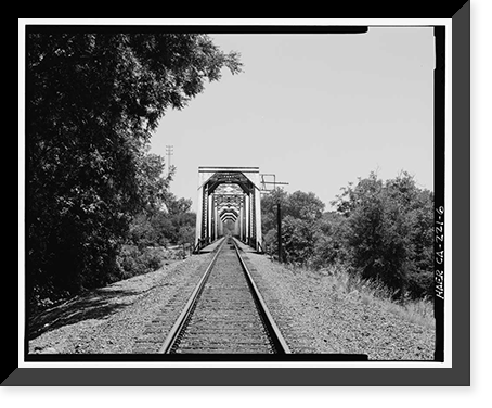 Historic Framed Print, Southern Pacific Railroad Shasta Route, Bridge No. 210.52, Milepost 210.52, Tehama vicinity, Tehama County, CA - 6,  17-7/8" x 21-7/8"