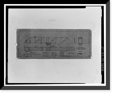 Historic Framed Print, Southern Pacific Railroad Shasta Route, Bridge No. 210.52, Milepost 210.52, Tehama vicinity, Tehama County, CA - 15,  17-7/8" x 21-7/8"