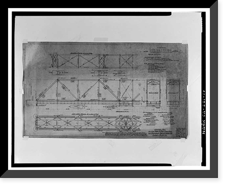 Historic Framed Print, Southern Pacific Railroad Shasta Route, Bridge No. 210.52, Milepost 210.52, Tehama vicinity, Tehama County, CA - 16,  17-7/8" x 21-7/8"