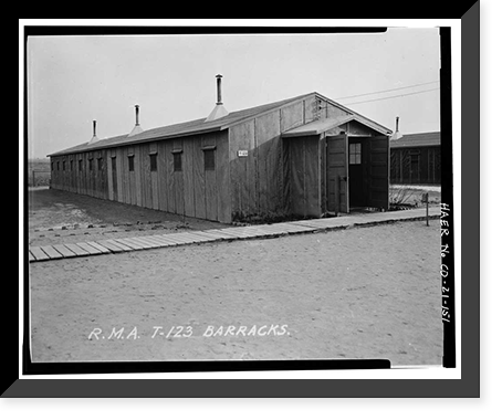 Historic Framed Print, Rocky Mountain Arsenal, Bounded by Ninety-sixth Avenue & Fifty-sixth Avenu, Commerce City, Adams County, CO - 148,  17-7/8" x 21-7/8"