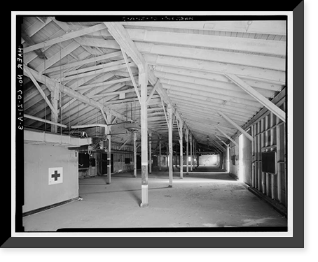 Historic Framed Print, Rocky Mountain Arsenal, Vehicle Maintenance Shop, 1000 feet South of December Seventh Avenue, 200 fe, Commerce City, Adams County, CO - 3,  17-7/8" x 21-7/8"