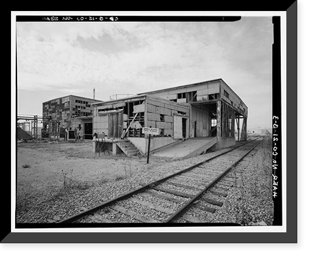 Historic Framed Print, Rocky Mountain Arsenal, Mustard Manufacturing-Filling Building, December Seventh Avenue & D Street, Commerce City, Adams County, CO - 3,  17-7/8" x 21-7/8"