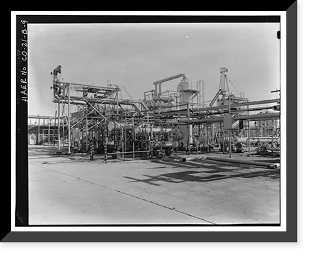 Historic Framed Print, Rocky Mountain Arsenal, Mustard Manufacturing-Filling Building, December Seventh Avenue & D Street, Commerce City, Adams County, CO - 9,  17-7/8" x 21-7/8"