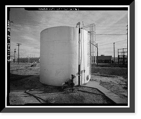 Historic Framed Print, Rocky Mountain Arsenal, Storage Tank, December Seventh Avenue & D Street, Commerce City, Adams County, CO,  17-7/8" x 21-7/8"