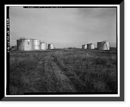 Historic Framed Print, Rocky Mountain Arsenal, Storage Tank, December Seventh Avenue & D Street, Commerce City, Adams County, CO - 3,  17-7/8" x 21-7/8"