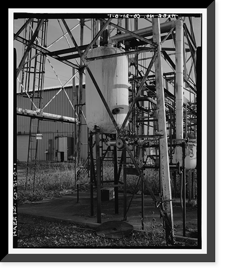 Historic Framed Print, Rocky Mountain Arsenal, Flare Tower, December Seventh Avenue & D Street, Commerce City, Adams County, CO,  17-7/8" x 21-7/8"