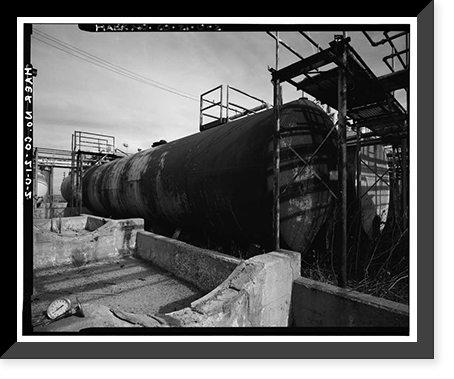 Historic Framed Print, Rocky Mountain Arsenal, Storage Tank, December Seventh Avenue & D Street, Commerce City, Adams County, CO - 12,  17-7/8" x 21-7/8"
