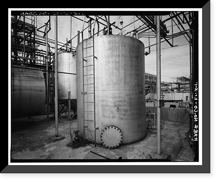 Historic Framed Print, Rocky Mountain Arsenal, Storage Tank, December Seventh Avenue & D Street, Commerce City, Adams County, CO - 17,  17-7/8" x 21-7/8"
