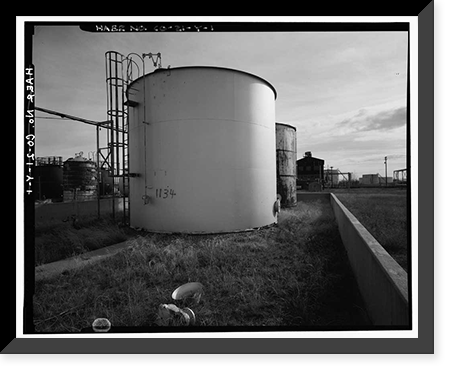 Historic Framed Print, Rocky Mountain Arsenal, Storage Tank, December Seventh Avenue & D Street, Commerce City, Adams County, CO - 19,  17-7/8" x 21-7/8"