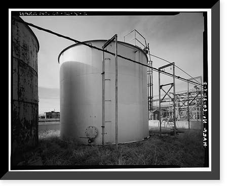 Historic Framed Print, Rocky Mountain Arsenal, Storage Tank, December Seventh Avenue & D Street, Commerce City, Adams County, CO - 20,  17-7/8" x 21-7/8"
