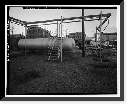 Historic Framed Print, Rocky Mountain Arsenal, Storage Vessel, December Seventh Avenue & D Street, Commerce City, Adams County, CO,  17-7/8" x 21-7/8"