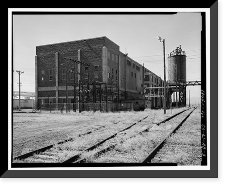 Historic Framed Print, Rocky Mountain Arsenal, Electric Power Plant, 1022 feet South of December Seventh Avenue; 280 fe, Commerce City, Adams County, CO - 3,  17-7/8" x 21-7/8"