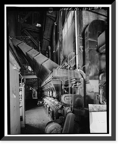 Historic Framed Print, Rocky Mountain Arsenal, Electric Power Plant, 1022 feet South of December Seventh Avenue; 280 fe, Commerce City, Adams County, CO - 4,  17-7/8" x 21-7/8"