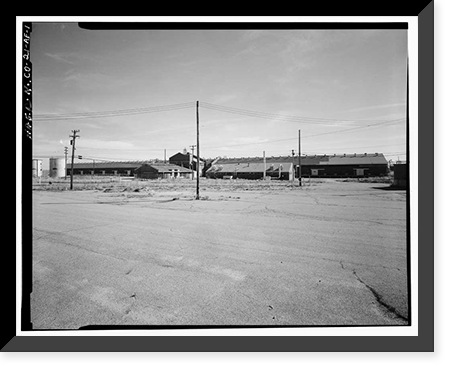 Historic Framed Print, Rocky Mountain Arsenal, Refrigeration Napalm & Incendiary Bomb Warehouse-Bomb Filling, 825 feet South of December Seventh Avenue; 2425 fe, Commerce City, Adams County, CO,  17-7/8" x 21-7/8"