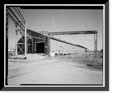Historic Framed Print, Rocky Mountain Arsenal, Refrigeration Napalm & Incendiary Bomb Warehouse-Bomb Filling, 825 feet South of December Seventh Avenue; 2425 fe, Commerce City, Adams County, CO - 5,  17-7/8" x 21-7/8"