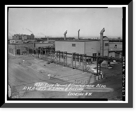 Historic Framed Print, Rocky Mountain Arsenal, Crude Mustard & Aldrin Manufacturing, 1200 feet South of December Seventh Avenue; 600 fe, Commerce City, Adams County, CO - 9,  17-7/8" x 21-7/8"
