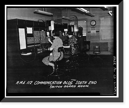Historic Framed Print, Rocky Mountain Arsenal, Communication Building, 75 feet North of December Seventh Avenue; 2400 fee, Commerce City, Adams County, CO - 3,  17-7/8" x 21-7/8"