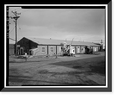 Historic Framed Print, Rocky Mountain Arsenal, Laboratory Building, 510 feet South of December Seventh Avenue; 175 fee, Commerce City, Adams County, CO - 2,  17-7/8" x 21-7/8"