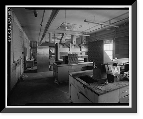 Historic Framed Print, Rocky Mountain Arsenal, Laboratory Building, 510 feet South of December Seventh Avenue; 175 fee, Commerce City, Adams County, CO - 3,  17-7/8" x 21-7/8"
