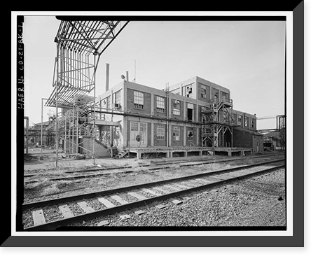 Historic Framed Print, Rocky Mountain Arsenal, Chlorinated Paraffin Manufacturing Building, 400 feet South of December Seventh Avenue; 500 fee, Commerce City, Adams County, CO,  17-7/8" x 21-7/8"