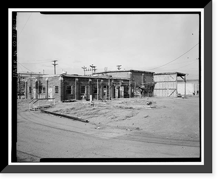 Historic Framed Print, Rocky Mountain Arsenal, Lewisite Filling & Distilled Mustard Filling Building, 420 feet South of December Seventh Avenue; 820 fee, Commerce City, Adams County, CO,  17-7/8" x 21-7/8"