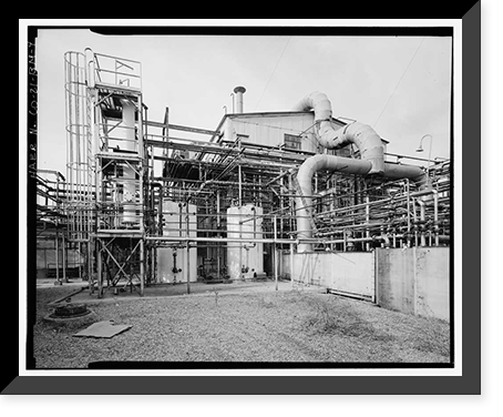 Historic Framed Print, Rocky Mountain Arsenal, Lewisite Reactor & Distilled Mustard Distillation Building, 420 feet South of December Seventh Avenue; 1070 fe, Commerce City, Adams County, CO - 4,  17-7/8" x 21-7/8"