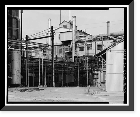 Historic Framed Print, Rocky Mountain Arsenal, Lewisite Reactor & Distilled Mustard Distillation Building, 420 feet South of December Seventh Avenue; 1070 fe, Commerce City, Adams County, CO - 5,  17-7/8" x 21-7/8"