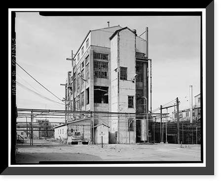 Historic Framed Print, Rocky Mountain Arsenal, Lewisite-Distilled Mustard Manufacturing Building, 540 feet South of December Seventh Avenue; 1100 fe, Commerce City, Adams County, CO - 5,  17-7/8" x 21-7/8"