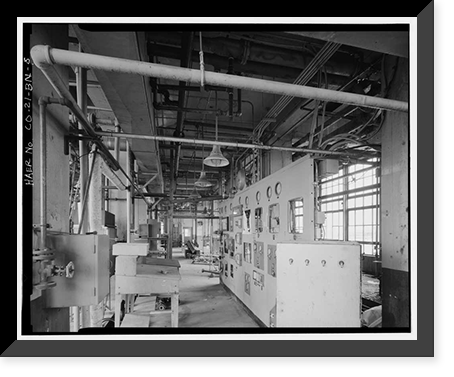 Historic Framed Print, Rocky Mountain Arsenal, Lewisite-Distilled Mustard Manufacturing Building, 540 feet South of December Seventh Avenue; 1100 fe, Commerce City, Adams County, CO - 8,  17-7/8" x 21-7/8"