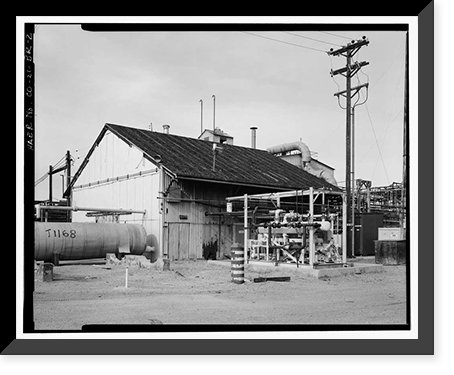 Historic Framed Print, Rocky Mountain Arsenal, Distilled Mustard Residue Burner, 500 feet South of December Seventh Avenue; 1200 fe, Commerce City, Adams County, CO - 2,  17-7/8" x 21-7/8"