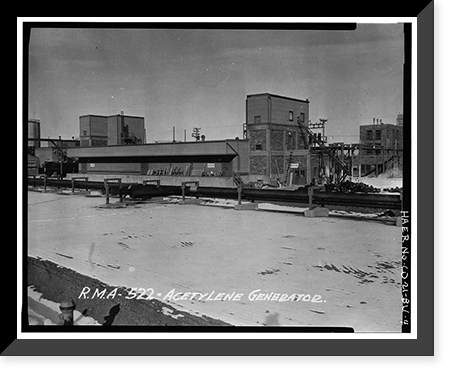 Historic Framed Print, Rocky Mountain Arsenal, White Phosphorous Filling-Acetylene Generation Building-Warehouse, 840 feet South of December Seventh Avenue; 1030 fe, Commerce City, Adams County, CO - 4,  17-7/8" x 21-7/8"