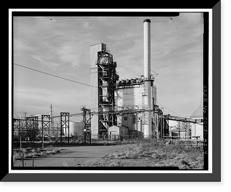 Historic Framed Print, Rocky Mountain Arsenal, Pesticide Incinerator-Precipitator, 260 feet South of December Seventh Avenue; 1840 fe, Commerce City, Adams County, CO - 4,  17-7/8" x 21-7/8"