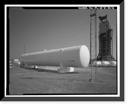 Historic Framed Print, Cape Canaveral Air Station, Launch Complex 17, Facility 28419, East end of Lighthouse Road, Cape Canaveral, Brevard County, FL - 4,  17-7/8" x 21-7/8"