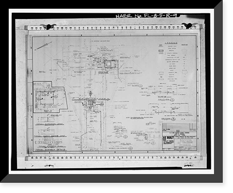 Historic Framed Print, Cape Canaveral Air Station, Launch Complex 17, Facility 28419, East end of Lighthouse Road, Cape Canaveral, Brevard County, FL - 9,  17-7/8" x 21-7/8"